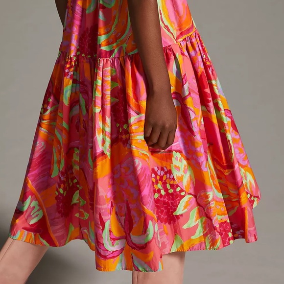 Anthropologie Farm Rio Tropical Puff-Sleeve Midi Dress - Picture 7 of 16